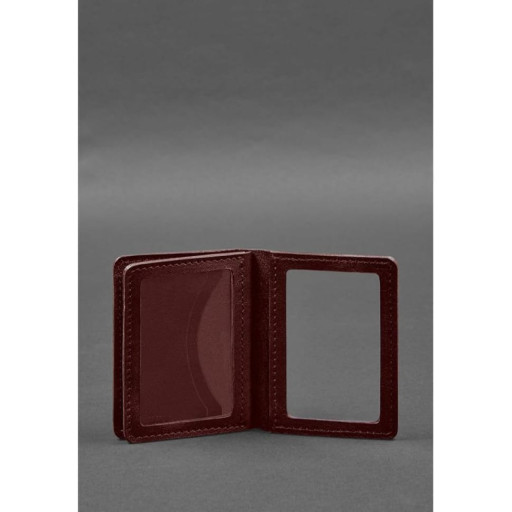 Шкіряна обкладинка для посвідчення водія, ID і пластикових карток 2.0 бордова