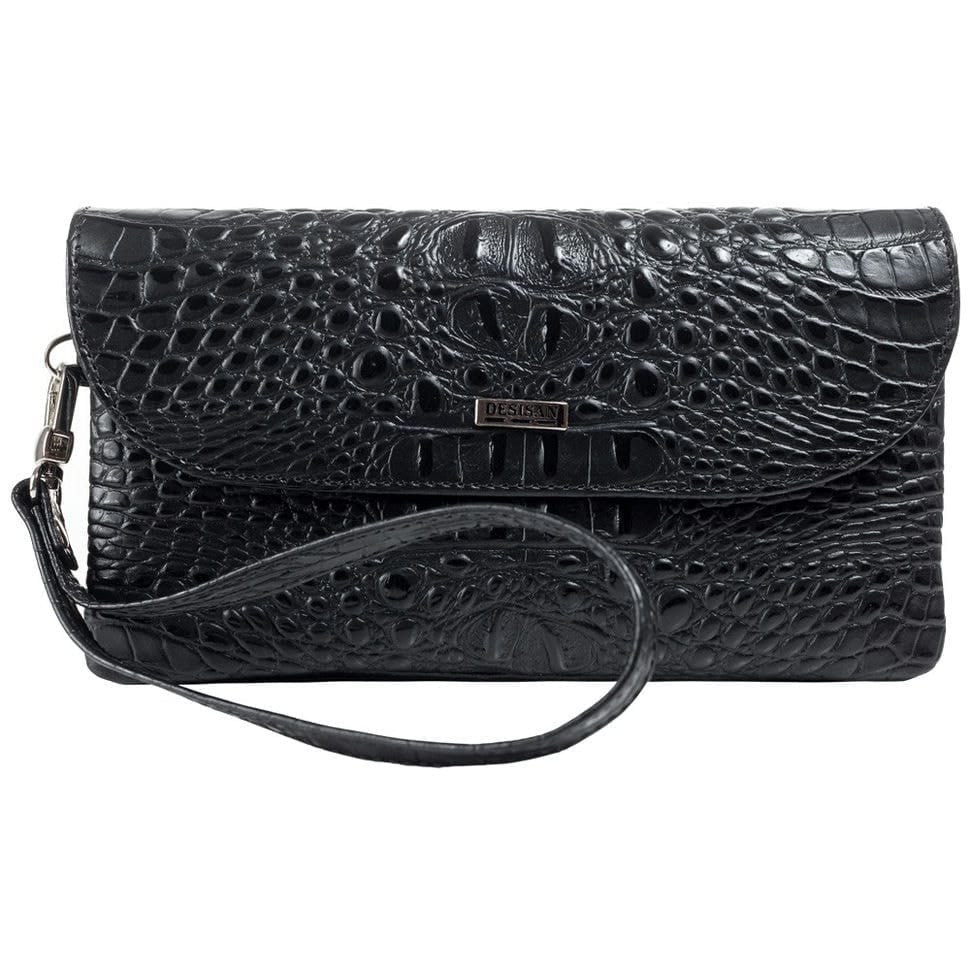 Гаманець жіночий шкіра Desisan 752-884 чорний кроко