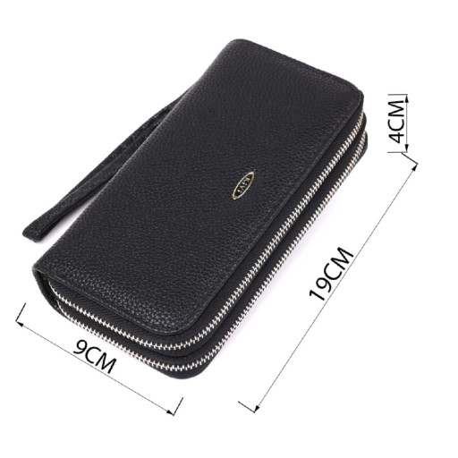 Гаманець жіночий із зернистої екошкіри KIVI 19045 Чорний