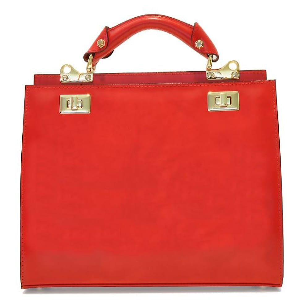 Pratesi RNE150/32 - Anna Maria Luisa de' Medici Medium Lady Bag in cow leather Radica Black