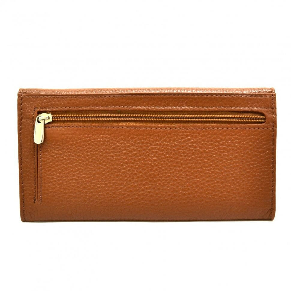 Гаманець жіночий шкіряний CANPEL 2035-301 рудий флотар