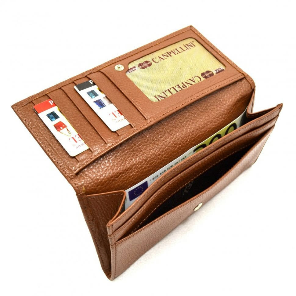 Гаманець жіночий шкіряний CANPEL 2035-301 рудий флотар
