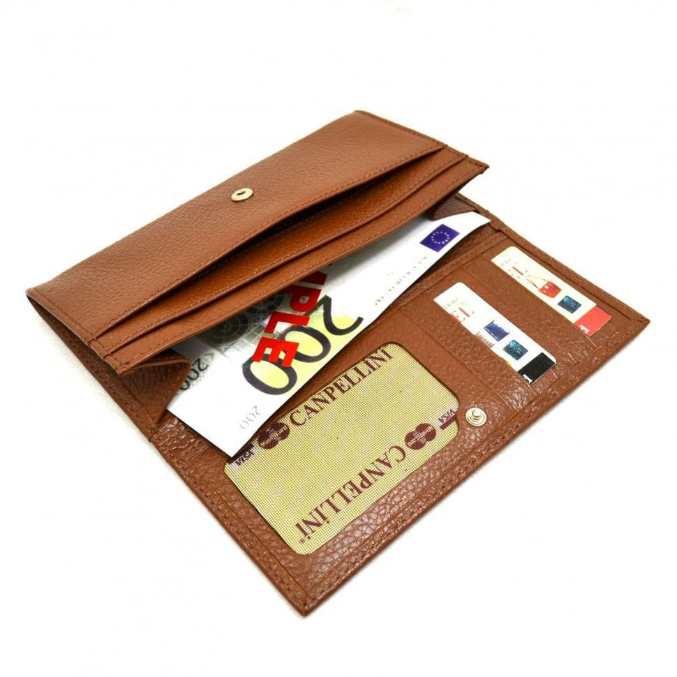 Гаманець жіночий шкіряний CANPEL 2035-301 рудий флотар