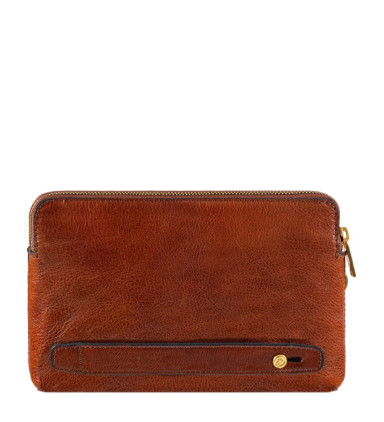 Leather Clutch - Ulysses - Cognac Brown color - Time Resistance 5241801
