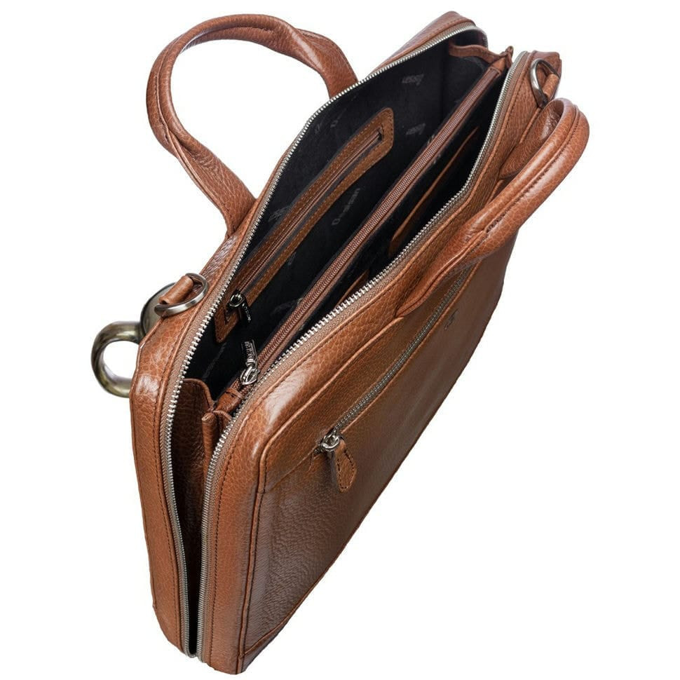 Шкіряний портфель Desisan 1347-015 рудий флотар