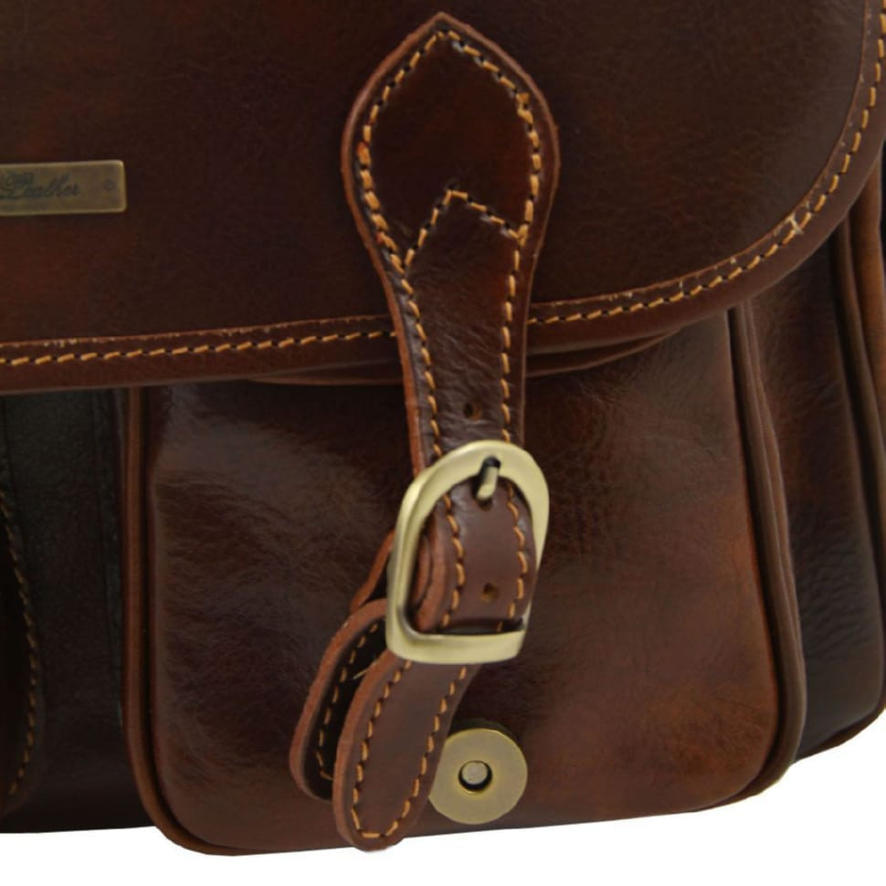 San Marino чоловіча шкіряна сумка з передніми кишенями TL140180