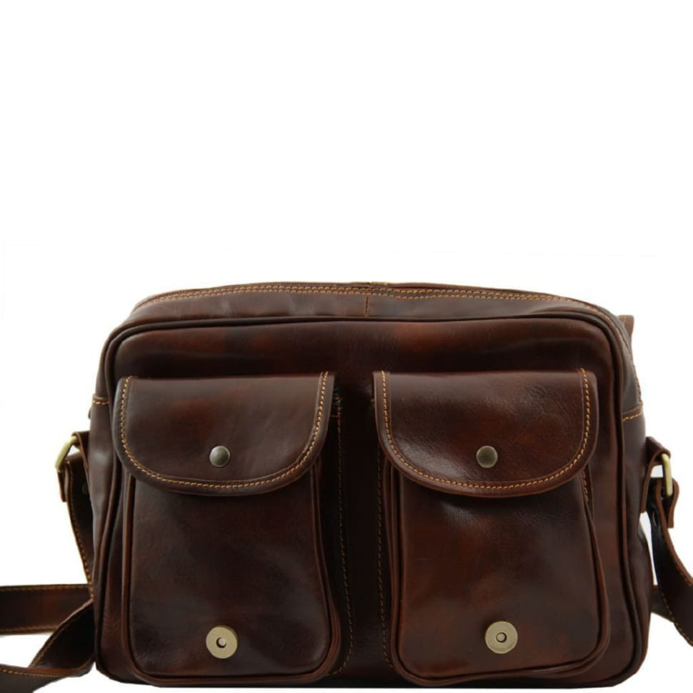 San Marino чоловіча шкіряна сумка з передніми кишенями TL140180