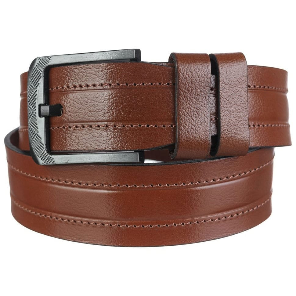 Ремінь шкіряний YSK джинсовий 5 см 728-4 рудий