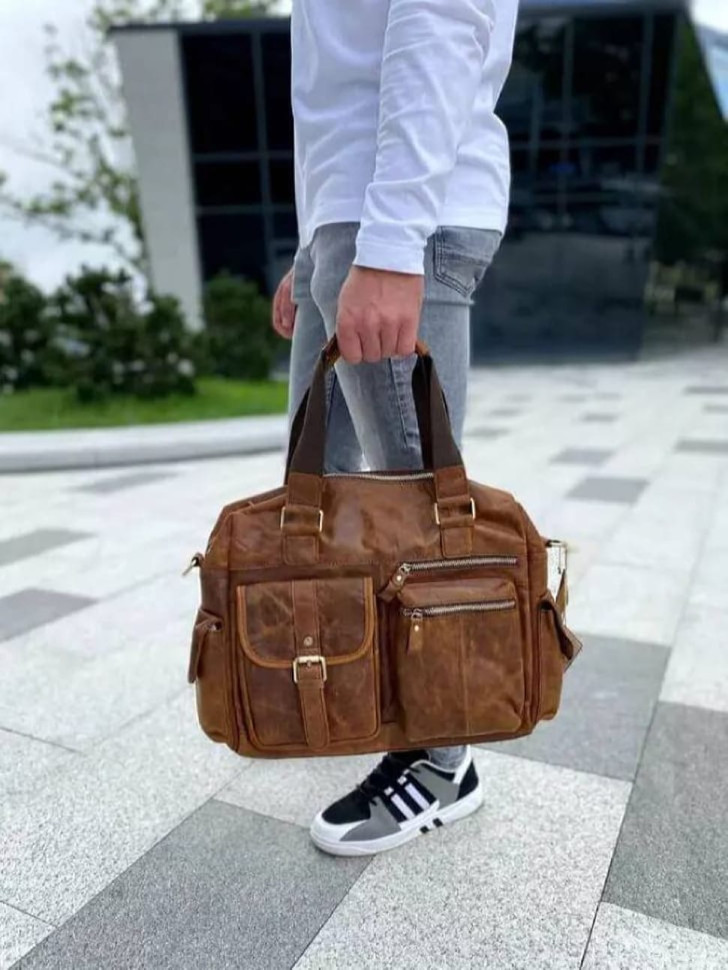 Шкіряна сумка спортивного стилю bx8537