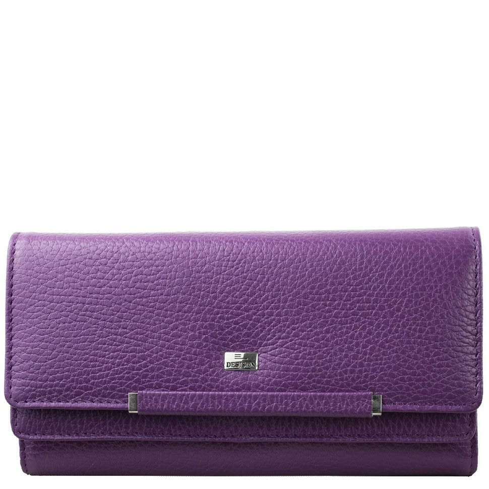 Гаманець жіночий шкіряний Desisan 724-413 фіолетовий флотар