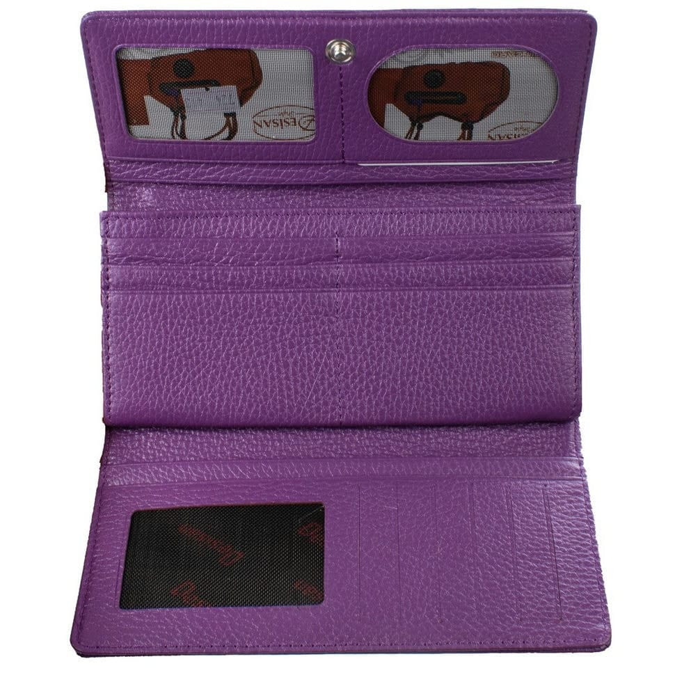 Гаманець жіночий шкіряний Desisan 724-413 фіолетовий флотар