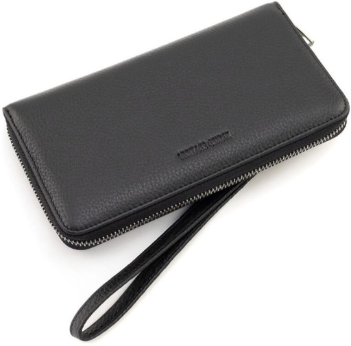 Шкіряний чоловічий клатч на одну блискавку з ремінцем запястя Marco Coverna MCB-01-10Q