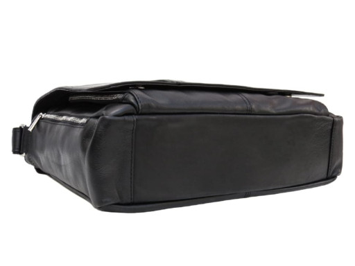 Велика шкіряна сумка через плече під ноутбук 15.6 та документи Newery N8128GA