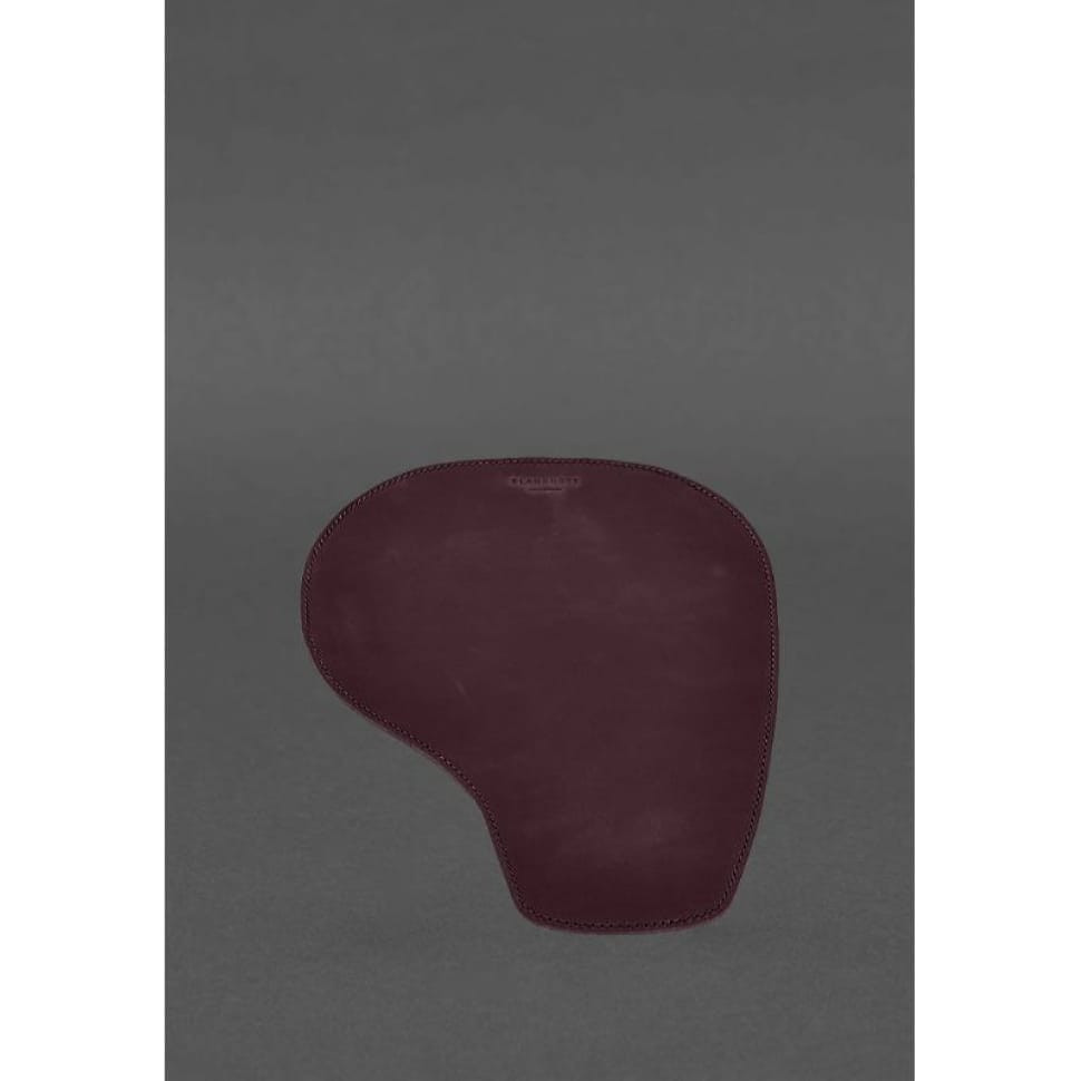 Килимок для мишки "Грушка" з натуральної шкіри бордовий Crazy Horse