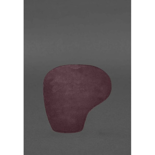 Килимок для мишки "Грушка" з натуральної шкіри бордовий Crazy Horse