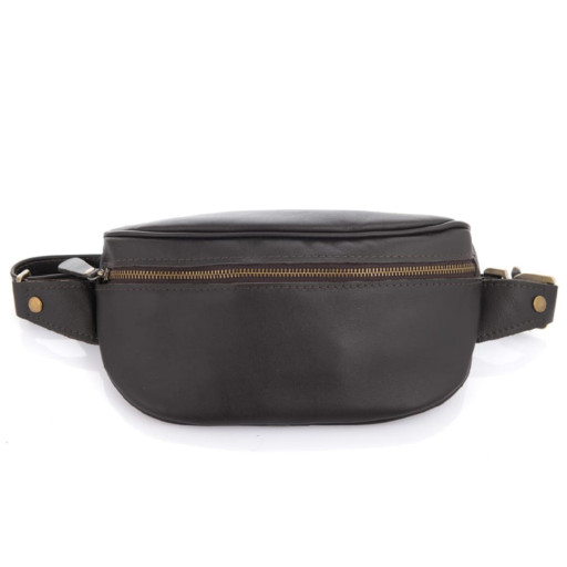 Коричнева поясна сумка із галькою шкіри Newery N40298GC