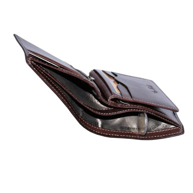 Leather wallet Italico 2112 moro brown