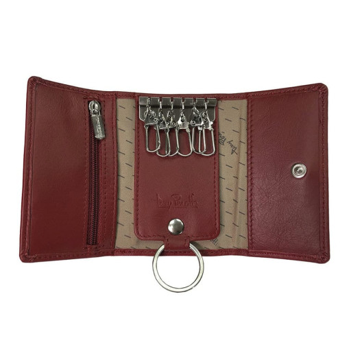 Ключниця шкіряна New Rainbow 1117 rosso червоний