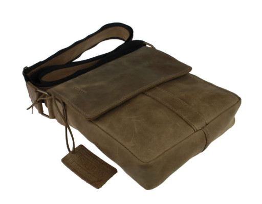 Сумка чоловіча шкіряна на плече SULLIVAN 35454(25) оливкова