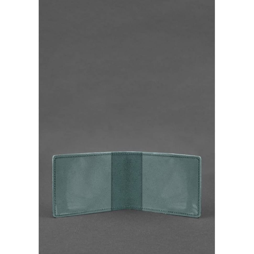 Leather cover for the ID card of a disabled war veteran, green