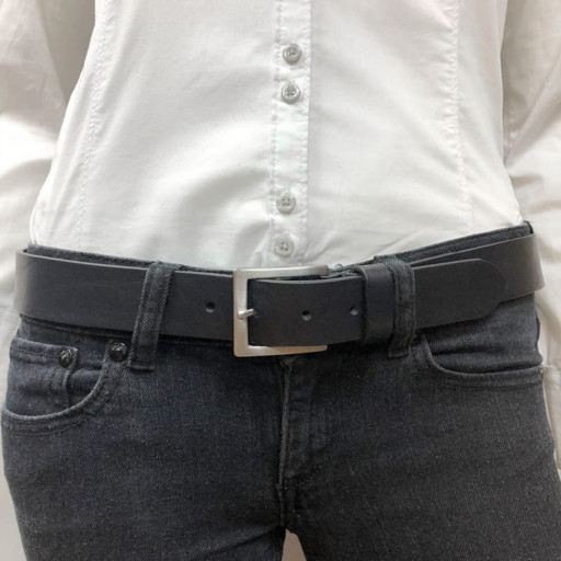 Шкіряний ремень 401 blue синій TONY PEROTTI