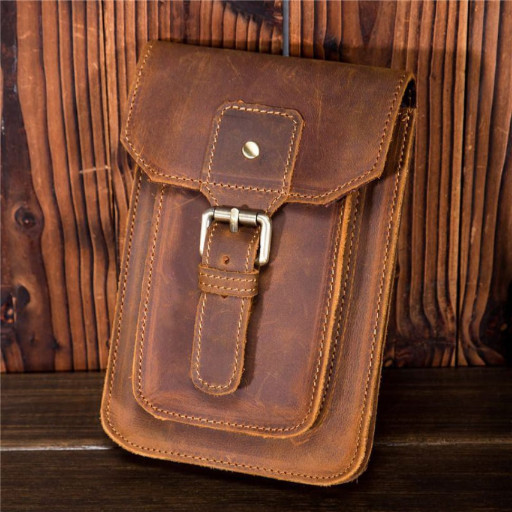 Сумка напоясний велика зі шкіри Crazy Hourse bx2090 фірми Bexhill