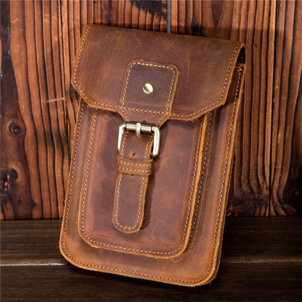 Large leather belt bag Crazy Hourse bx2090 from Bexhill