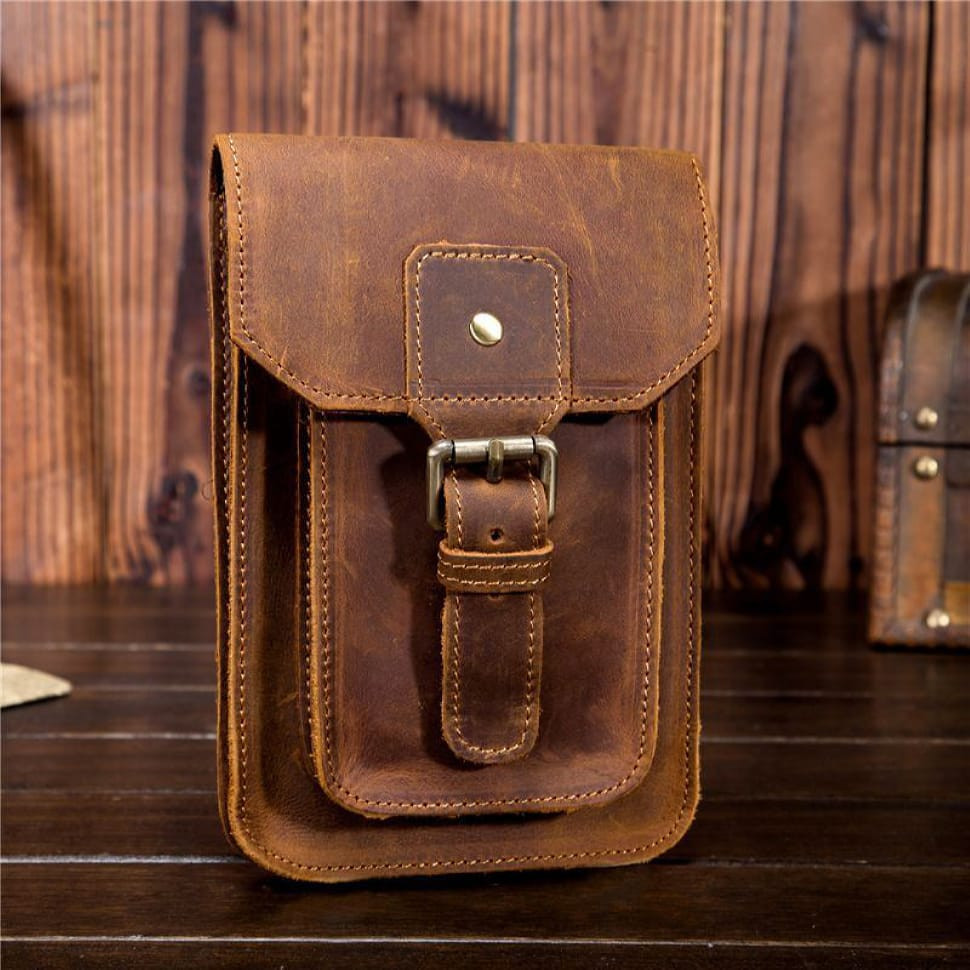 Large leather belt bag Crazy Hourse bx2090 from Bexhill