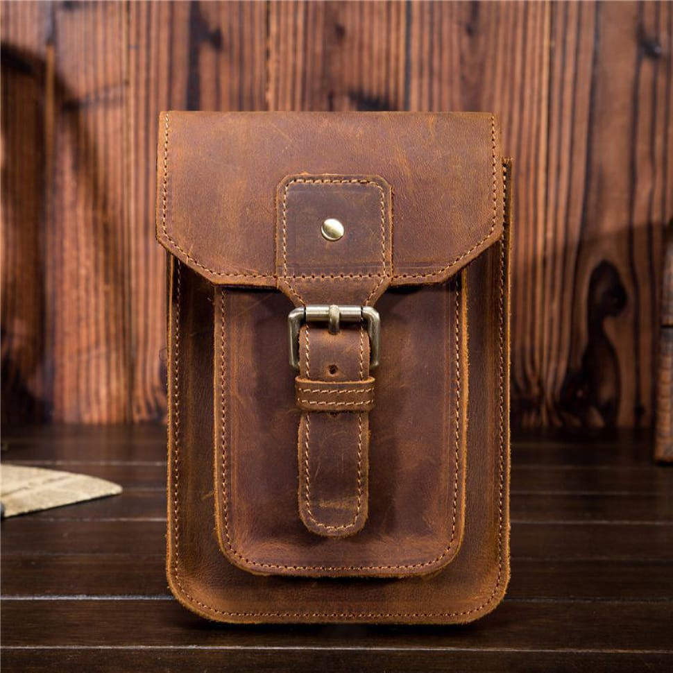 Large leather belt bag Crazy Hourse bx2090 from Bexhill