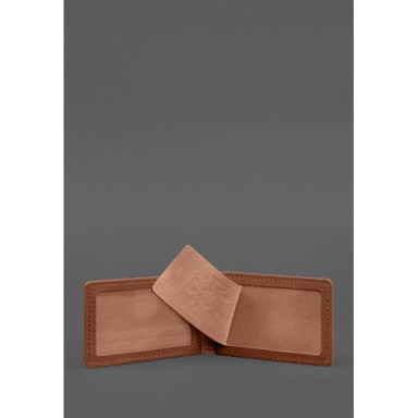 Leather cover for DSNS certificate with pocket, light brown
