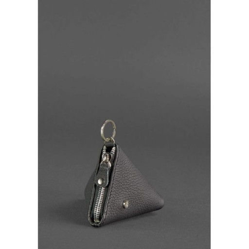 Шкіряна монетниця 2.0 Піраміда чорна