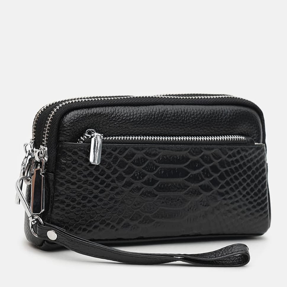 Жіноча шкіряна сумка-клатч Keizer K1MH8822bl-black