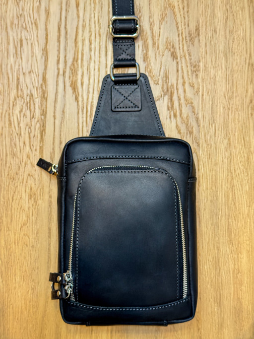 Сумка мужская кожаная слинг SULLIVAN sms23(28) черная