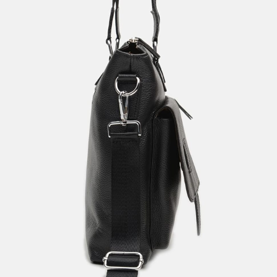 Чоловічі шкіряні сумки Borsa Leather K18825-black