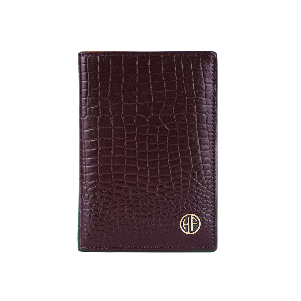 Шкіряна обкладинка для паспорта Hammonds Flycatcher PH602 Croc Brown (Коричневий)