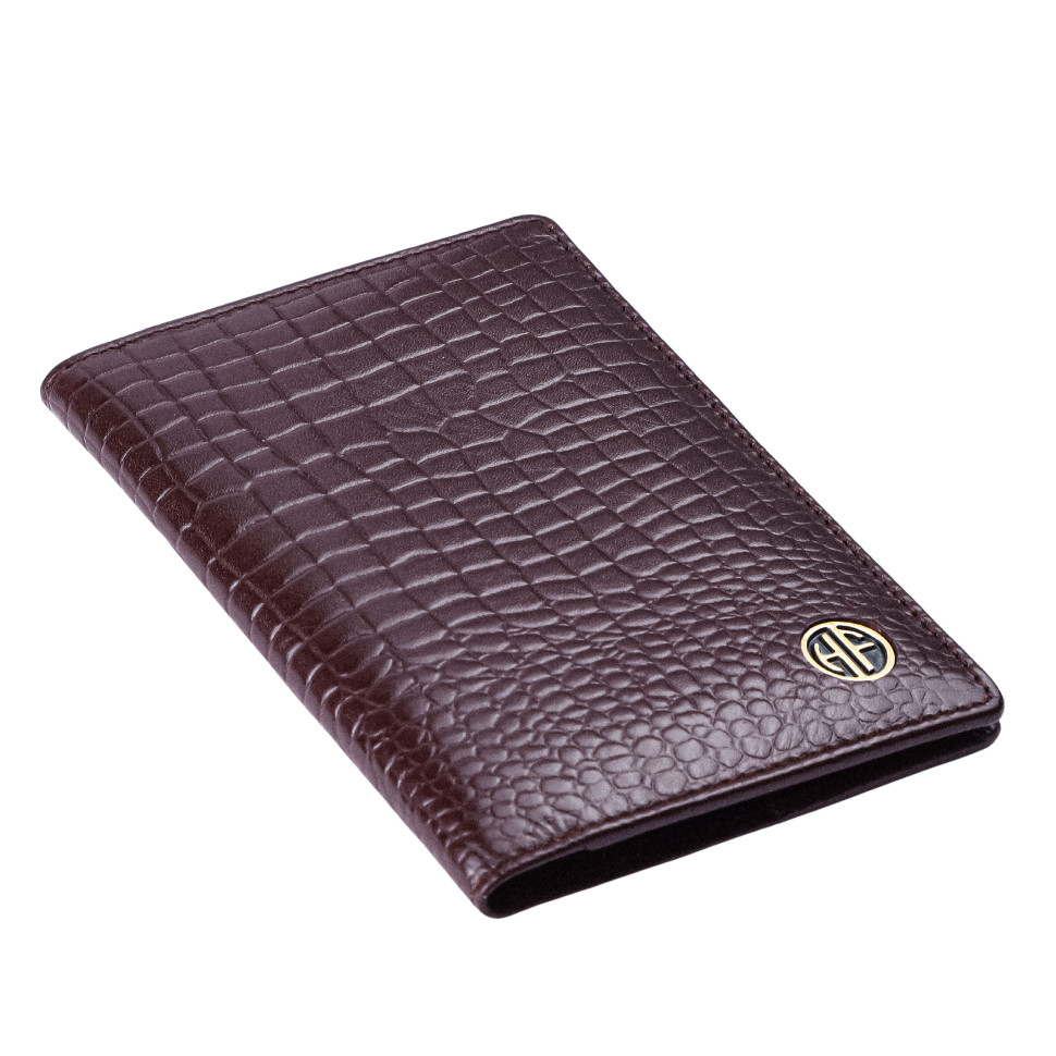 Шкіряна обкладинка для паспорта Hammonds Flycatcher PH602 Croc Brown (Коричневий)