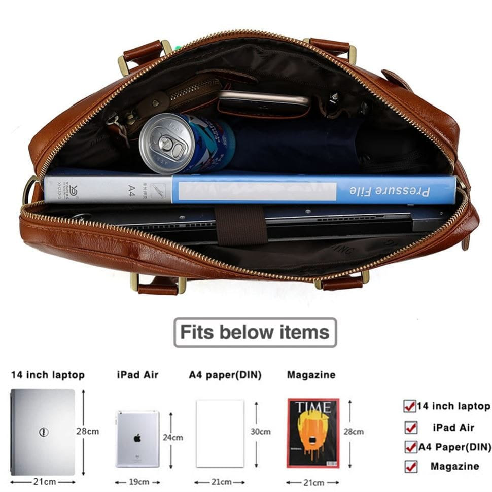 Чоловіча сумка-портфель з натуральної шкіри tid1046 Tiding