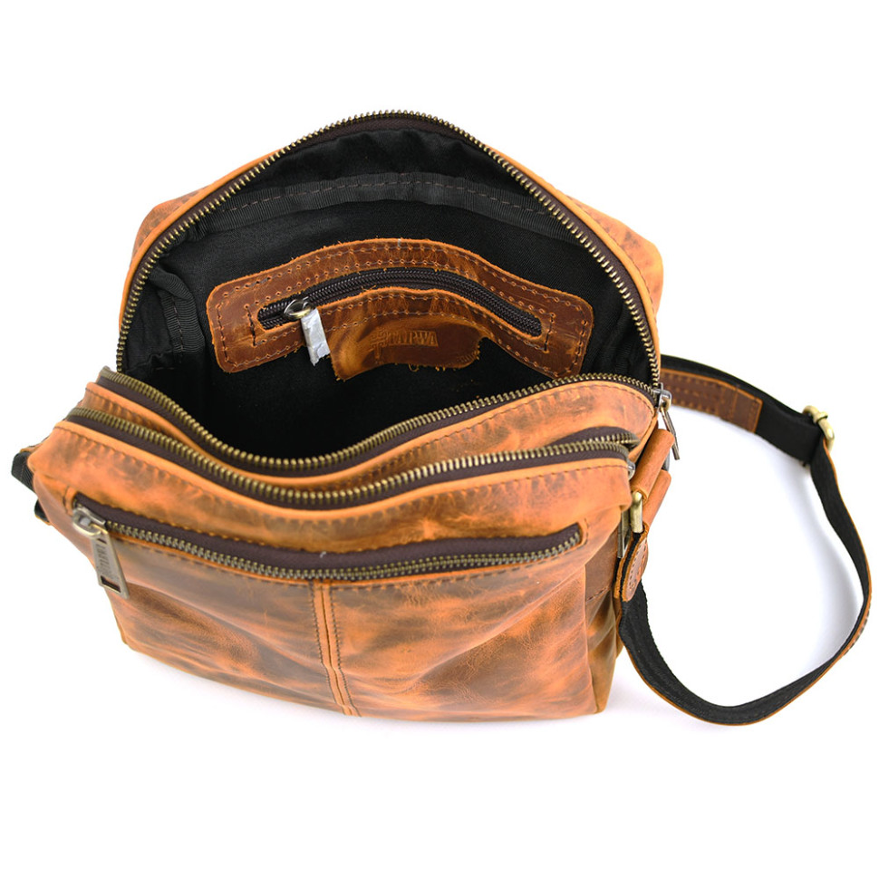 Шкіряна сумка месенджер із вінтажної шкіри RY-60121-3md