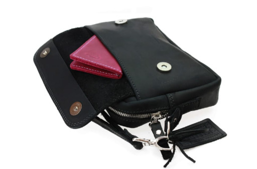 Women's leather small clutch bag SULLIVAN sg47 (26) black