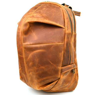 Mens leather city backpack from Crazy Horse RY-7341-3md TARWA