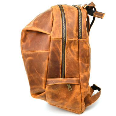 Mens leather city backpack from Crazy Horse RY-7341-3md TARWA