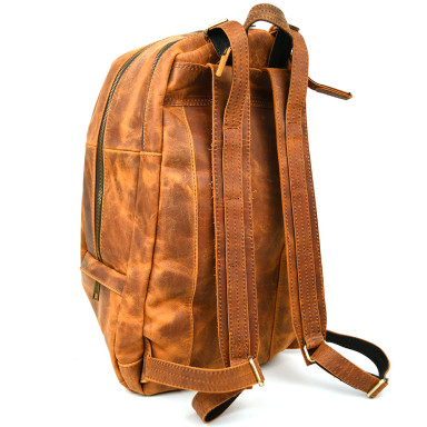 Mens leather city backpack from Crazy Horse RY-7341-3md TARWA