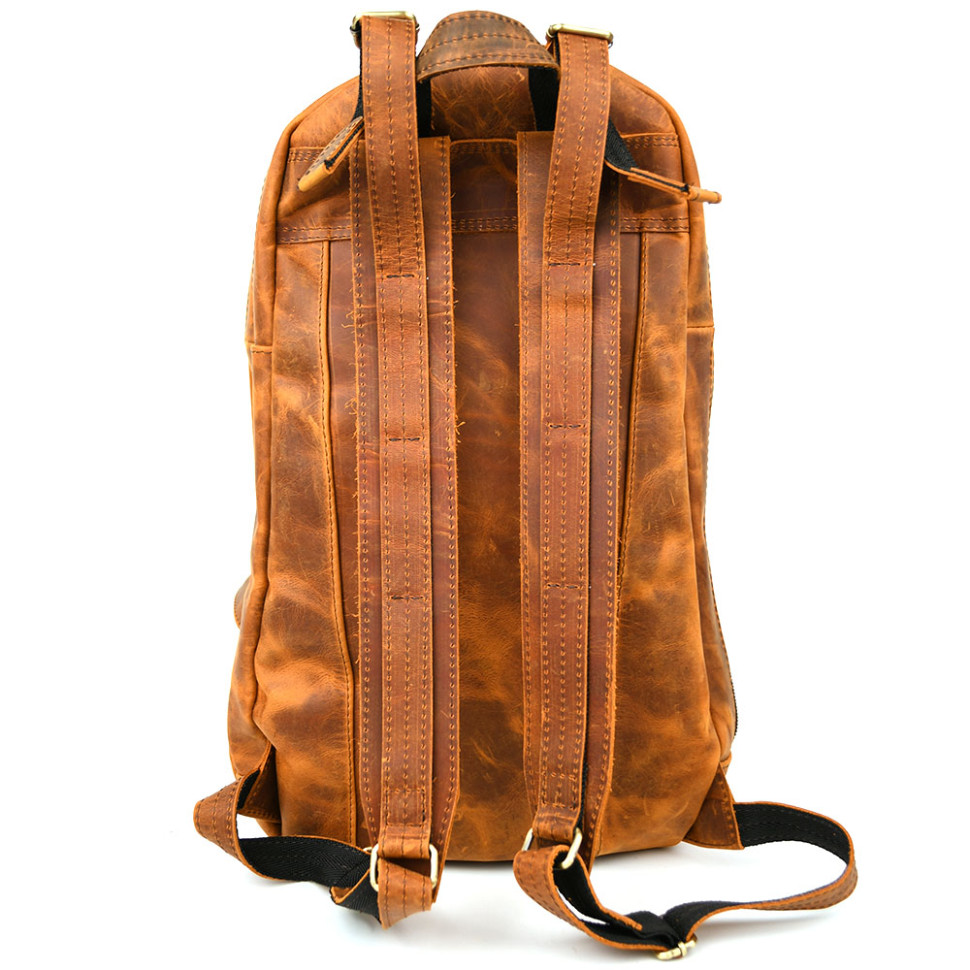 Mens leather city backpack from Crazy Horse RY-7341-3md TARWA