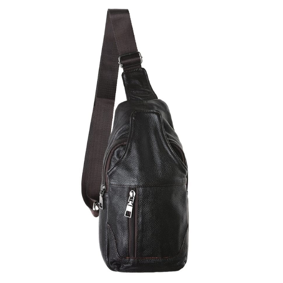 Чоловіча шкіряна сумка-рюкзак Keizer K118-brown