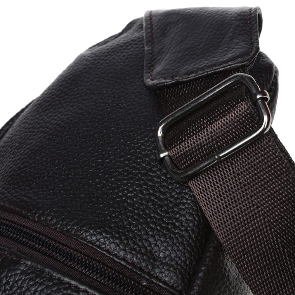 Чоловіча шкіряна сумка-рюкзак Keizer K118-brown