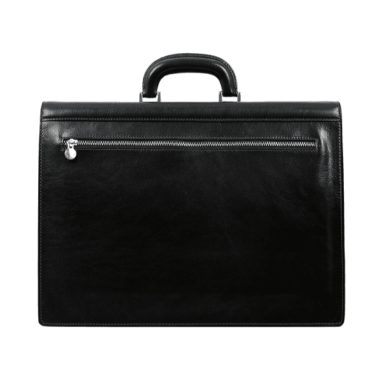Large Leather Briefcase - Invisible Man - Black 5217801 Time Resistance