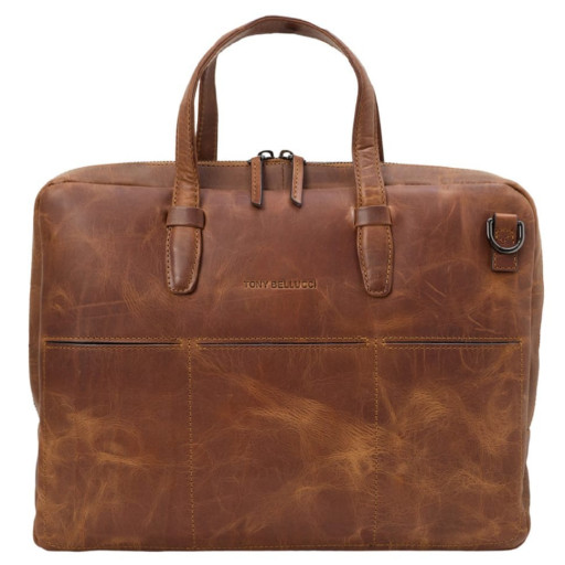 Сумка м'яка шкіряна Tony Bellucci 5136-07 рудий нубук