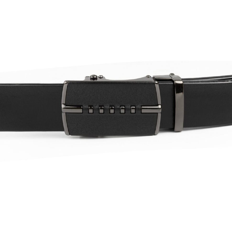 Чоловічий ремінь з пряжкою автомат матовий Vintage 20318 Чорний