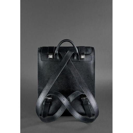 Жіночий шкіряний чорний рюкзак Blackwood