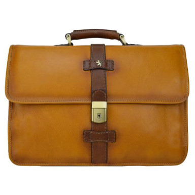 Pratesi BCO459 - Briefcase Pratomagno in cow leather Pratomagno B459 Cognac